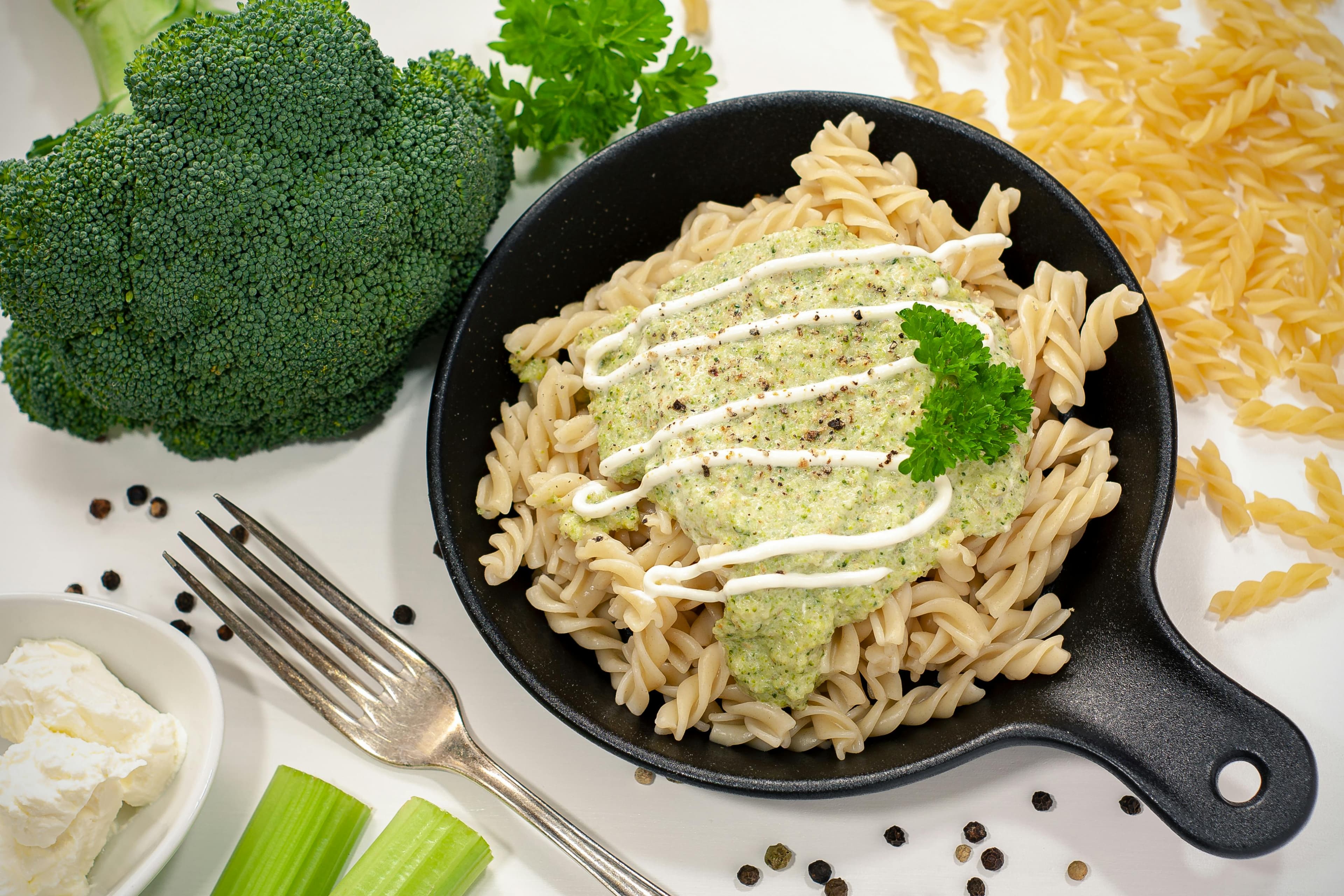 Cream of Chicken Pasta with Broccoli