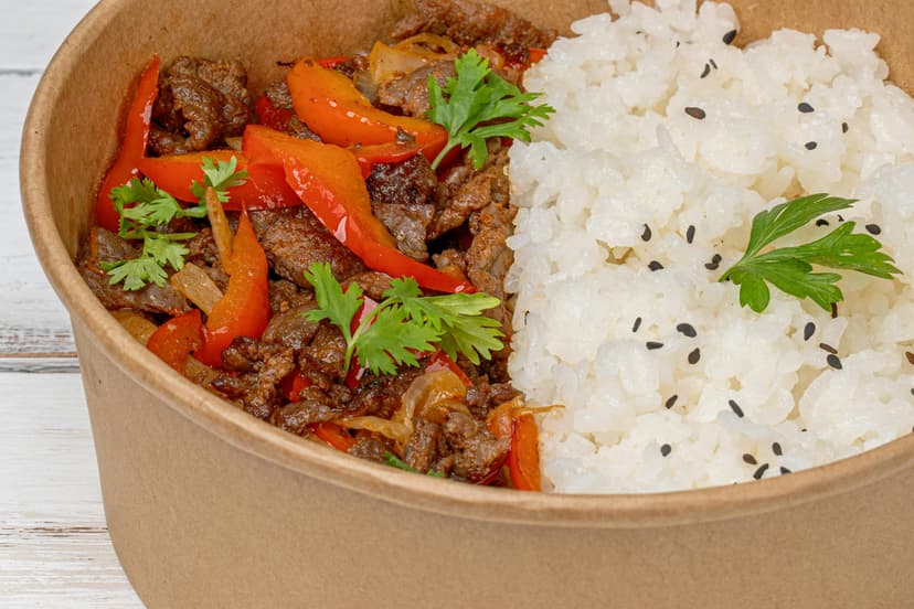 Steak Pepper Rice Bowls