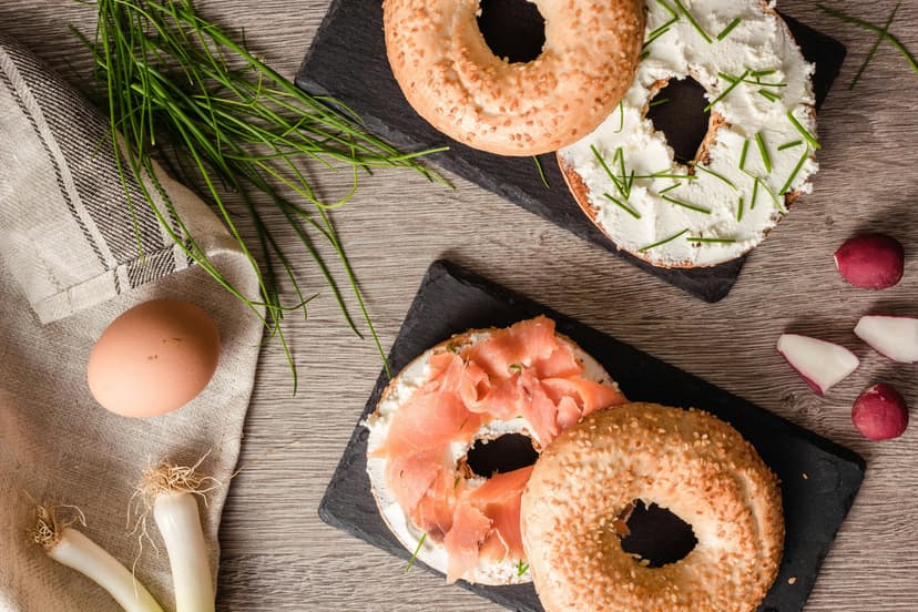 Turkey Sausage and Egg Bagel Sandwiches